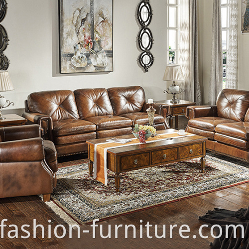 Leather 321 Set Sofa